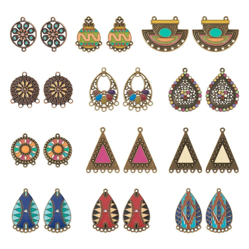 4273 Elecrelive 24Pcs Tibetan Style Chandelier Connector Charms Bohemian